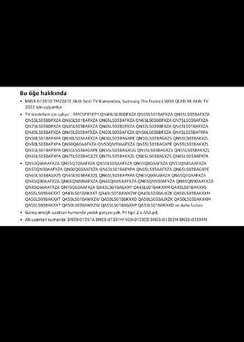 SAMSUNG AKILLI QLED KUMANDASI - Görsel 10