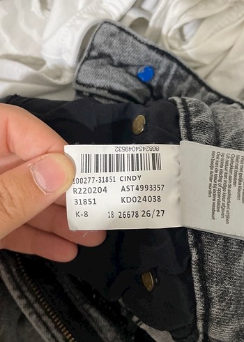 diğer Beden gri Renk Gri Kadın mom Jean