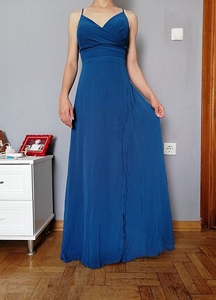 Abiye Petrol mavisi abiye elbise