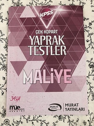 Kpss maliye yaprak test