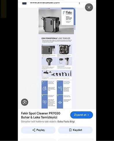 Fakir Spot Cleaner PR7020 Buharlı ve Vakumlu Temizleyici - Görsel 2