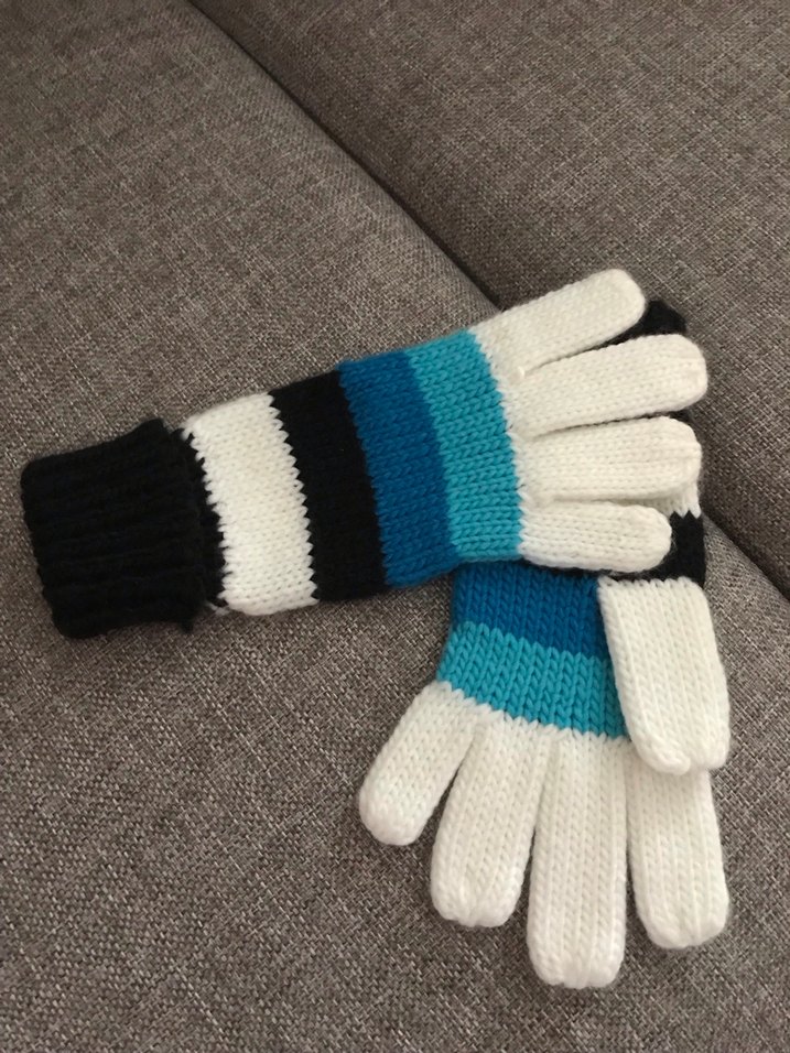 Çok Renkli yün eldiven - Görsel 2
