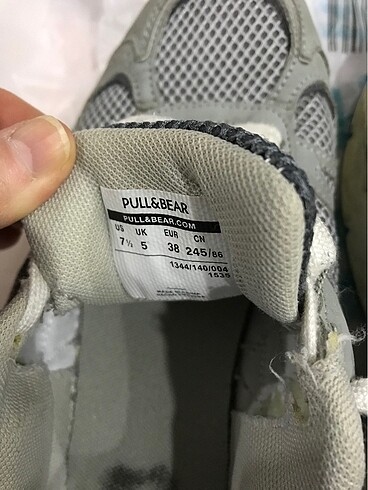 38 Beden gri Renk Pull&bear spor ayakkabı