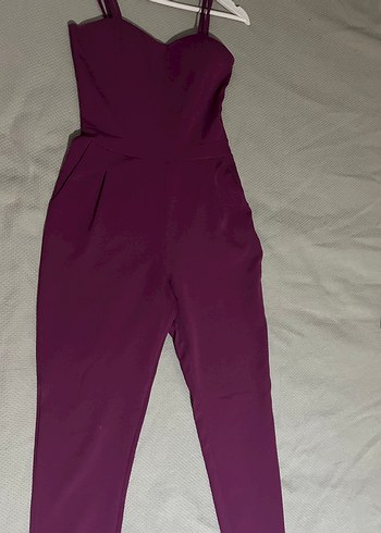 Zara Mor V Yaka İp Askılı Midi Tulum