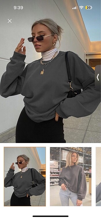 Madmext antrasit sweatshirt