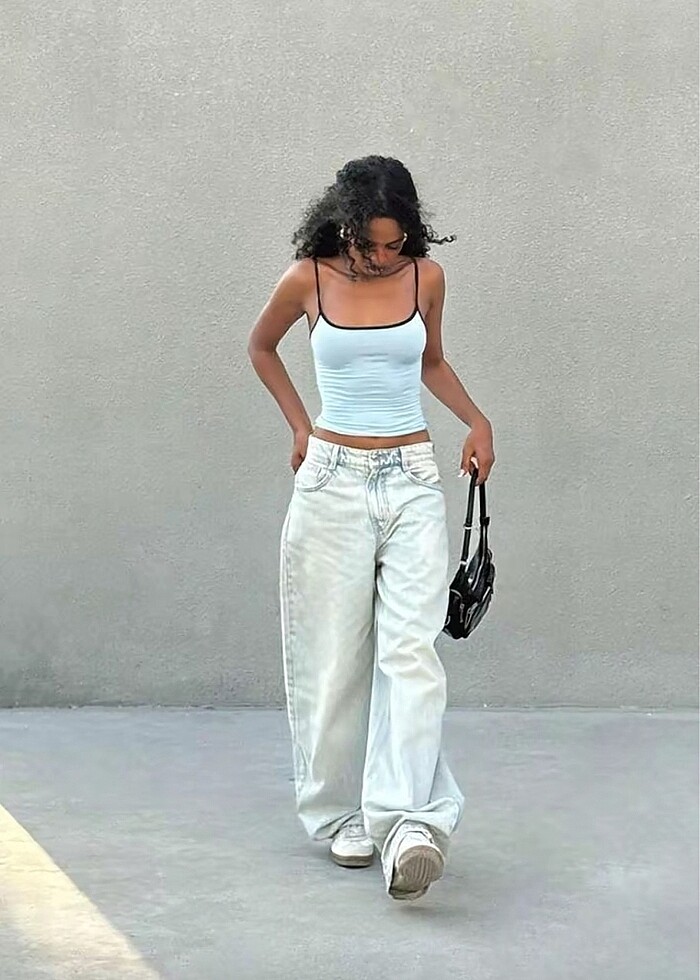 Bershka barrel jean - Görsel 2