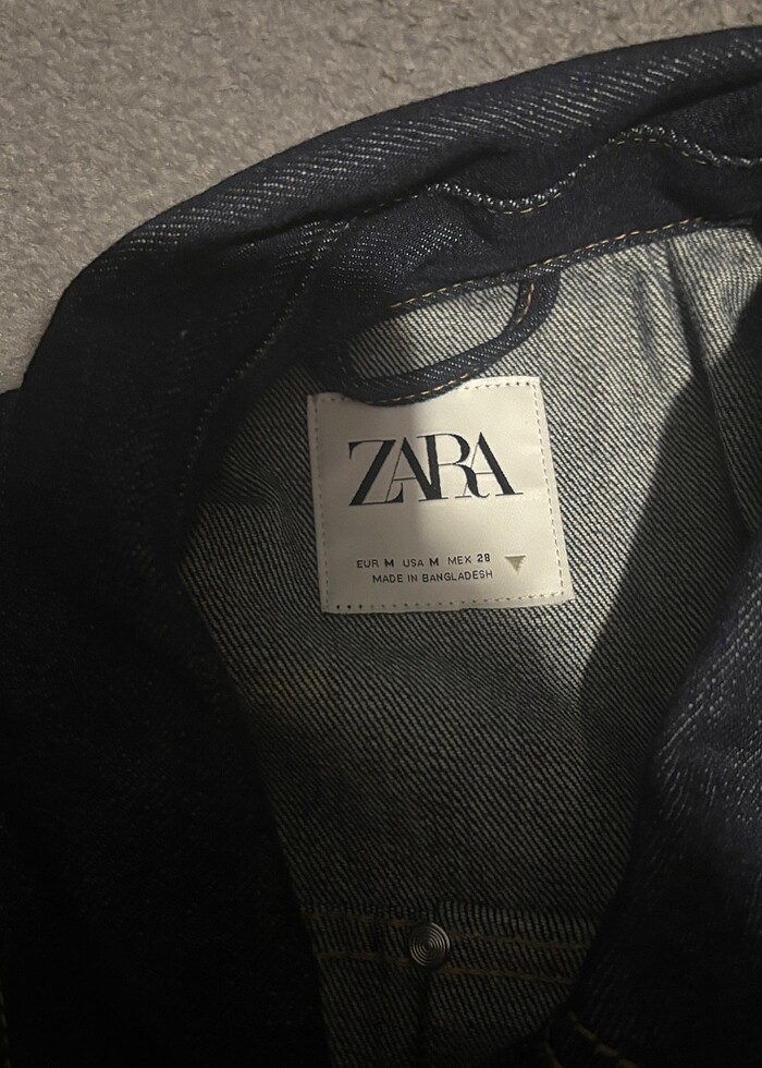 Zara kemerli denim ceket - Görsel 4