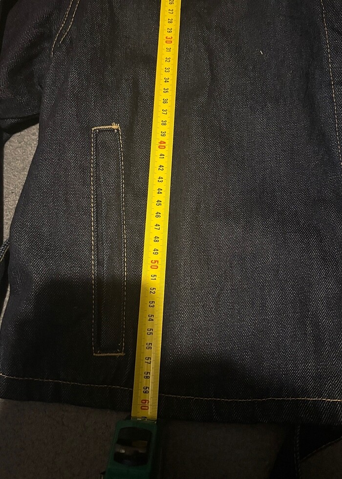 Zara kemerli denim ceket - Görsel 5
