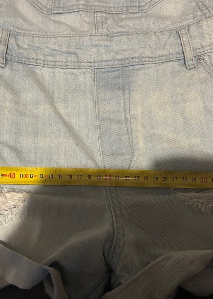 Kot şortlu salopet tulum - Görsel 4