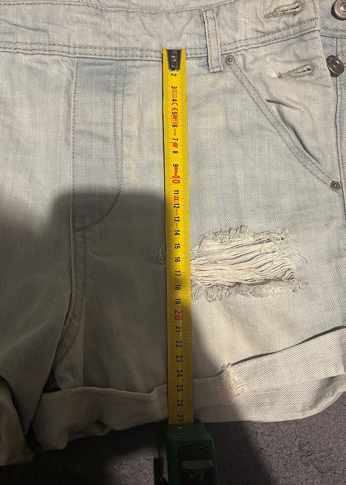 Kot şortlu salopet tulum - Görsel 3