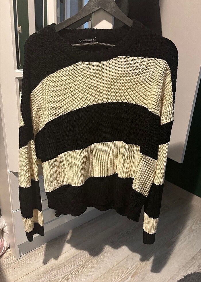 Stradivarius çizgili kazak - Görsel 2