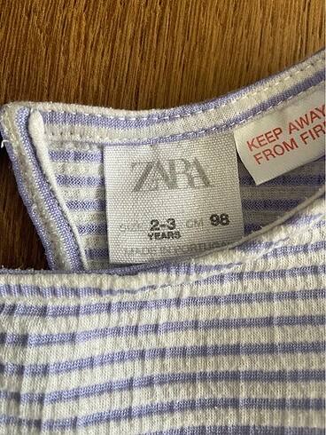 24-36 Ay Beden beyaz Renk Zara Elbise