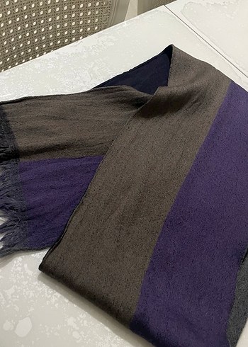 Network çift renkli şal - Görsel 4