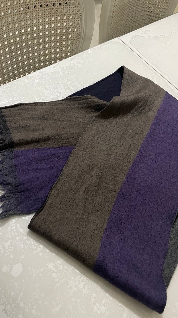 Network çift renkli şal - Görsel 4