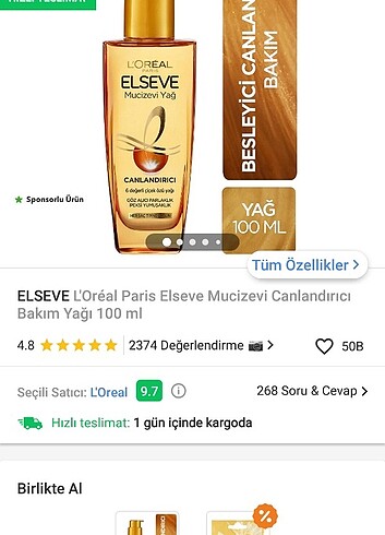 Elseve bakım yağı
