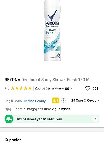 Rexona deodorant