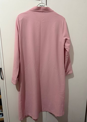 Pembe Midi Kadın Trençkot - Görsel 5