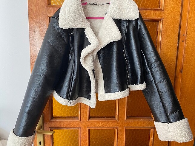 Koton Deri Kürklü crop ceket