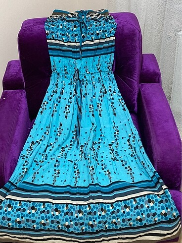 Uzun Mavi elbise