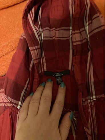 Mavi Jeans Bordo kareli gömlek