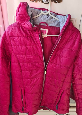 Pembe Fermuarlı Kadın Mont