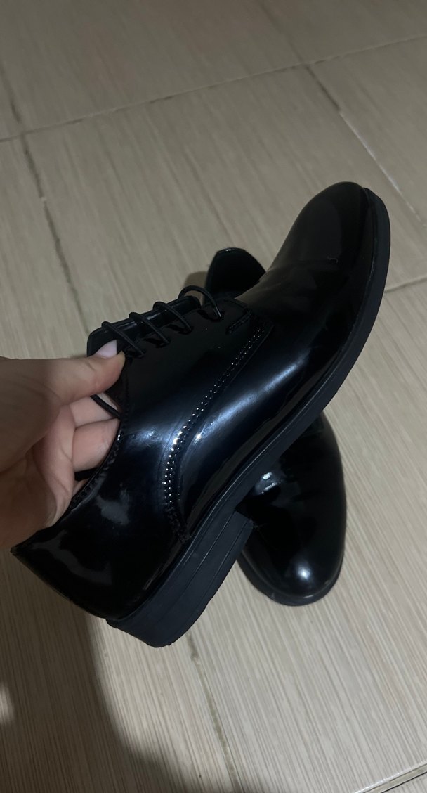 Siyah Parlak Erkek Klasik Ofis Ayakkabısı - Görsel 2