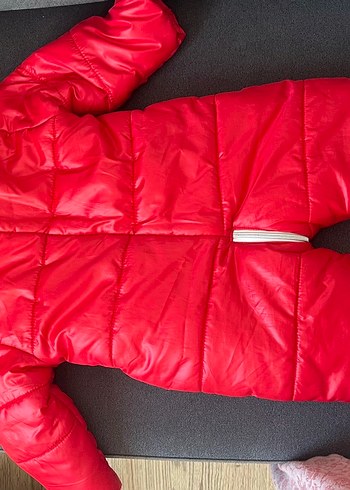 Kız Bebek Kırmızı Parlak Kürklü Tulum yeni - Görsel 6