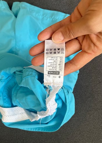 Erkek Çocuk Mavi Şort ve Şapka Seti - Görsel 3