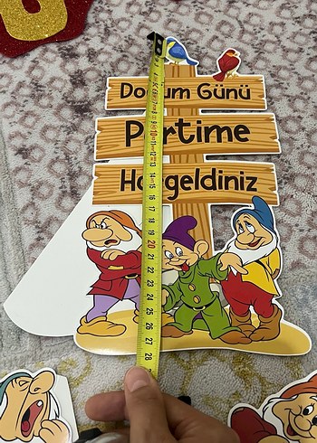 Pamuk prenses Doğum Günü Parti Süsü Seti - Görsel 8