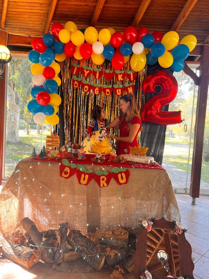 Pamuk prenses Doğum Günü Parti Süsü Seti - Görsel 2