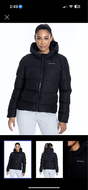 New Balance Siyah Şişme Mont