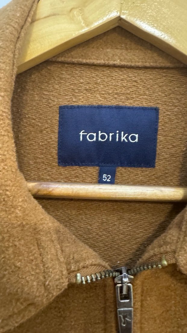 Fabrika fermuarlı Kahverengi Erkek Ceket - Görsel 2