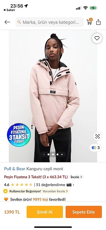 Pull and Bear kanguru mont