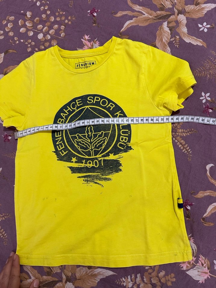 Fenerbahçe Sarı Baskılı Erkek Tişört 5/6 yaş - Görsel 4