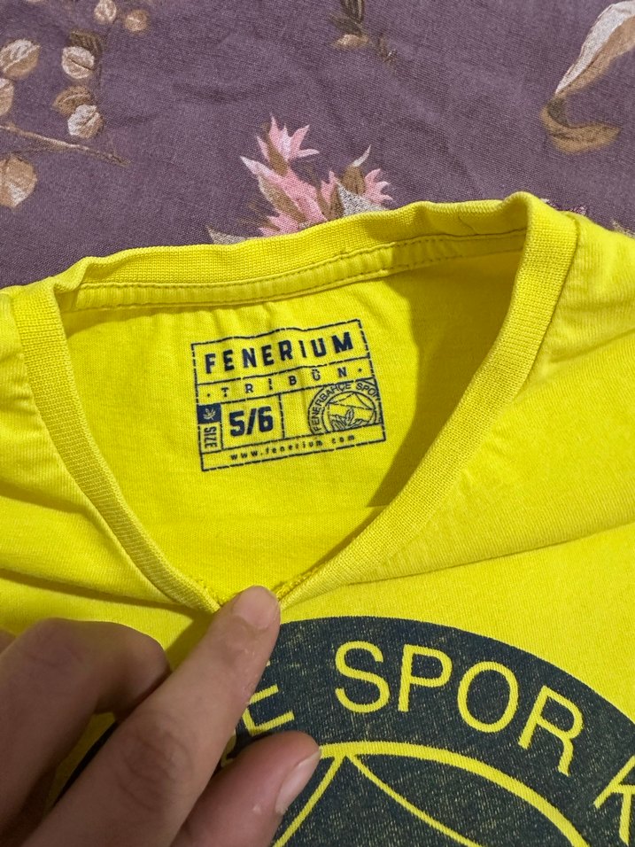 Fenerbahçe Sarı Baskılı Erkek Tişört 5/6 yaş - Görsel 3