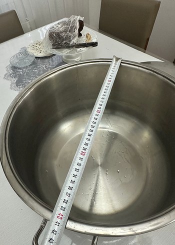 Büyük boy çelik tencere 40x25 cm - Görsel 13