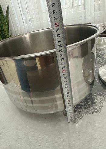 Büyük boy çelik tencere 40x25 cm - Görsel 15