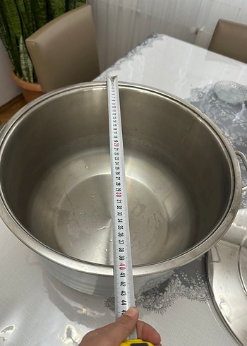 Büyük boy çelik tencere 40x25 cm - Görsel 12