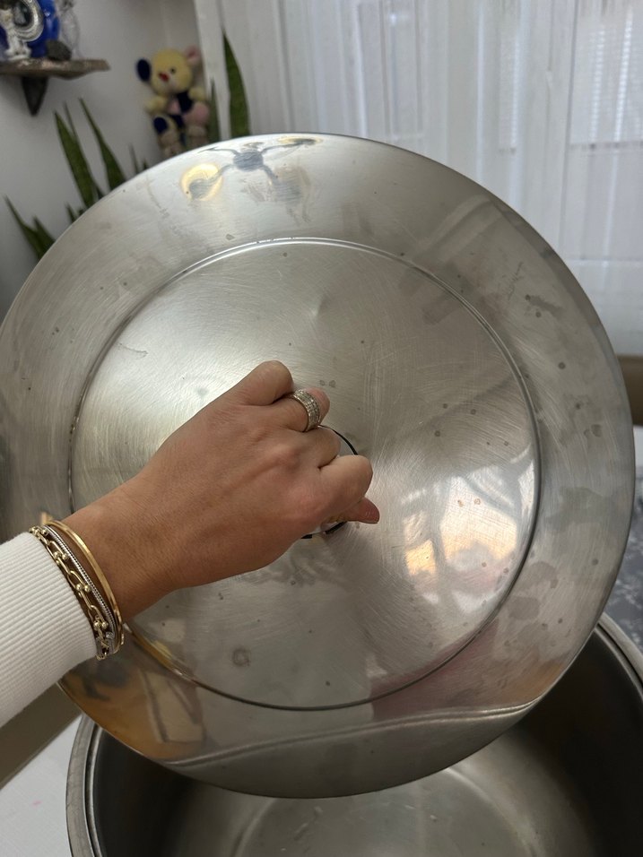 Büyük boy çelik tencere 40x25 cm - Görsel 5