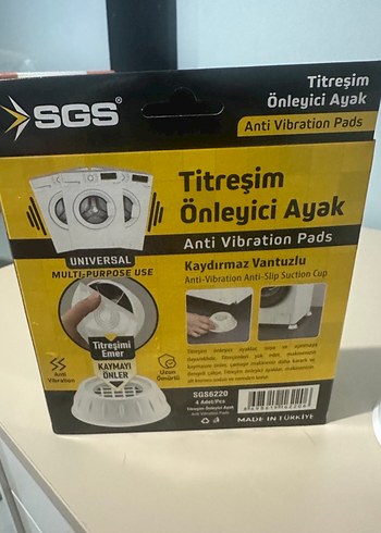 Çamaşır makinası Titreşim Önleyici Ayak 4'lü Sarı-Gri - Görsel 7