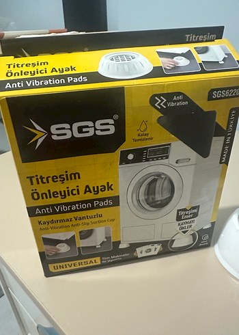 Çamaşır makinası Titreşim Önleyici Ayak 4'lü Sarı-Gri - Görsel 5