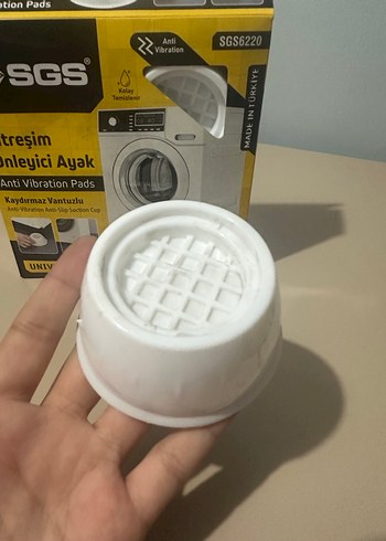 Çamaşır makinası Titreşim Önleyici Ayak 4'lü Sarı-Gri - Görsel 4