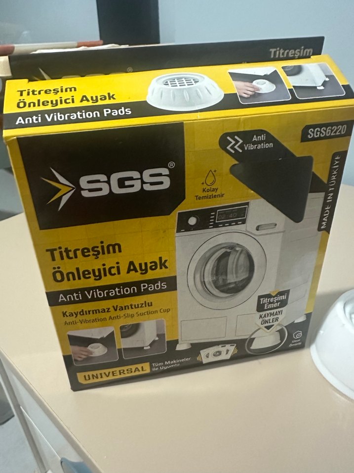 Çamaşır makinası Titreşim Önleyici Ayak 4'lü Sarı-Gri - Görsel 5