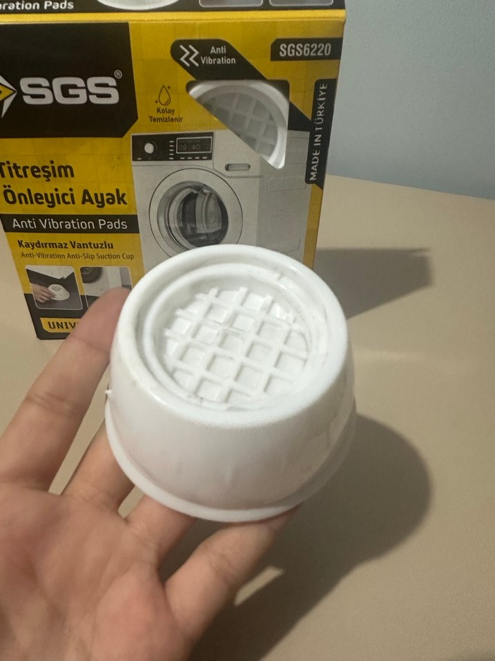 Çamaşır makinası Titreşim Önleyici Ayak 4'lü Sarı-Gri - Görsel 4