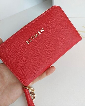 Beden Beymen charm serisi cüzdan kırmızı renk
