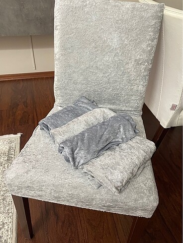 Zara Home Sandalye kılıfı 4 adet açık gri