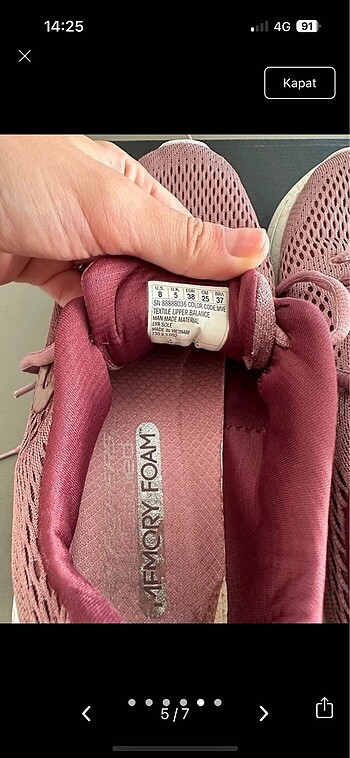 38 Beden pembe Renk Skechers spor ayakkabı