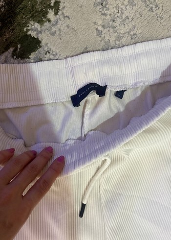 Diğer Gri Beyaz Rahat Kesim Erkek Eşofman Altı
