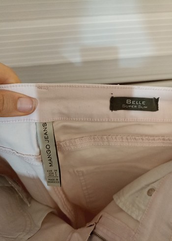 Pembe Pamuklu Kadın Skinny Pantolon - Görsel 3