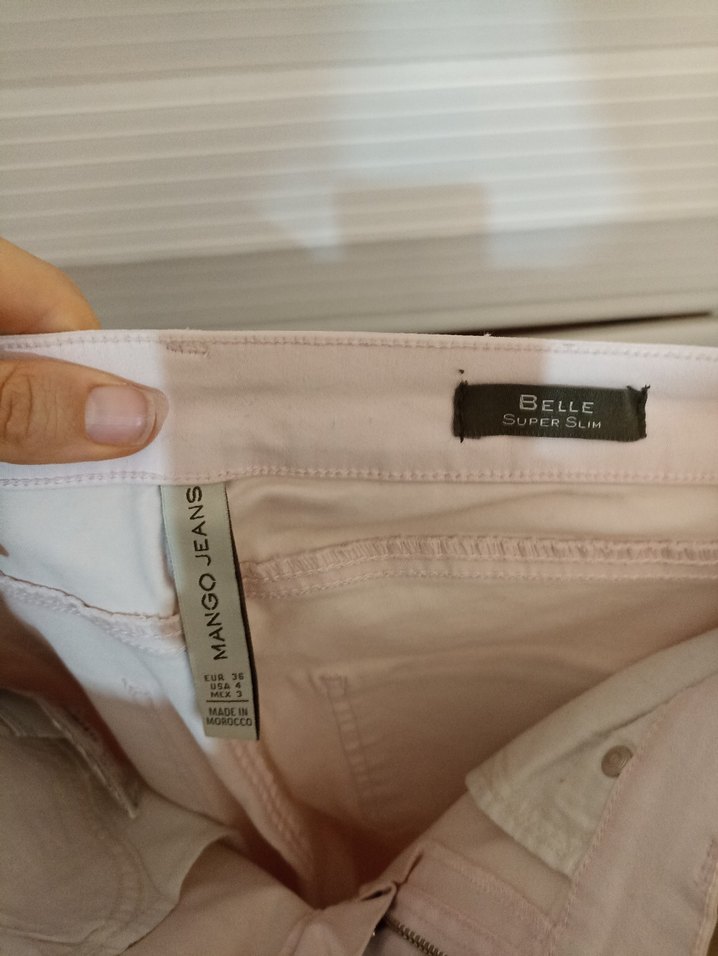 Pembe Pamuklu Kadın Skinny Pantolon - Görsel 3